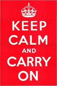 Keep Calm Slogan