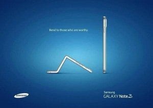 Samsung "Bend to those who are worthy" ad
